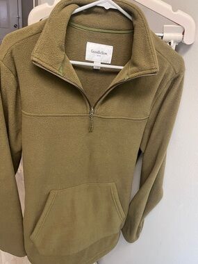 Goodfellow & Co Olive Green Quarter-Zip Fleece Pullover